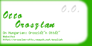 otto oroszlan business card